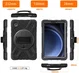 Samsung Galaxy Tab A9 Hoes met Kickstand en Handriem Zwart afbeelding 11