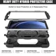Samsung Galaxy Tab A9 Hoes met Kickstand en Handriem Zwart afbeelding 6