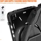 Samsung Galaxy Tab A9 Plus Hoes met Kickstand en Handriem Zwart afbeelding 8