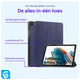 Samsung Galaxy Tab A11 / Tab A9 Hoes Tri-Fold Book Case Standaard Blauw afbeelding 3