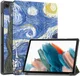 Samsung Galaxy Tab A11 / Tab A9 Hoes Tri-Fold Book Case Standaard Sterrennacht