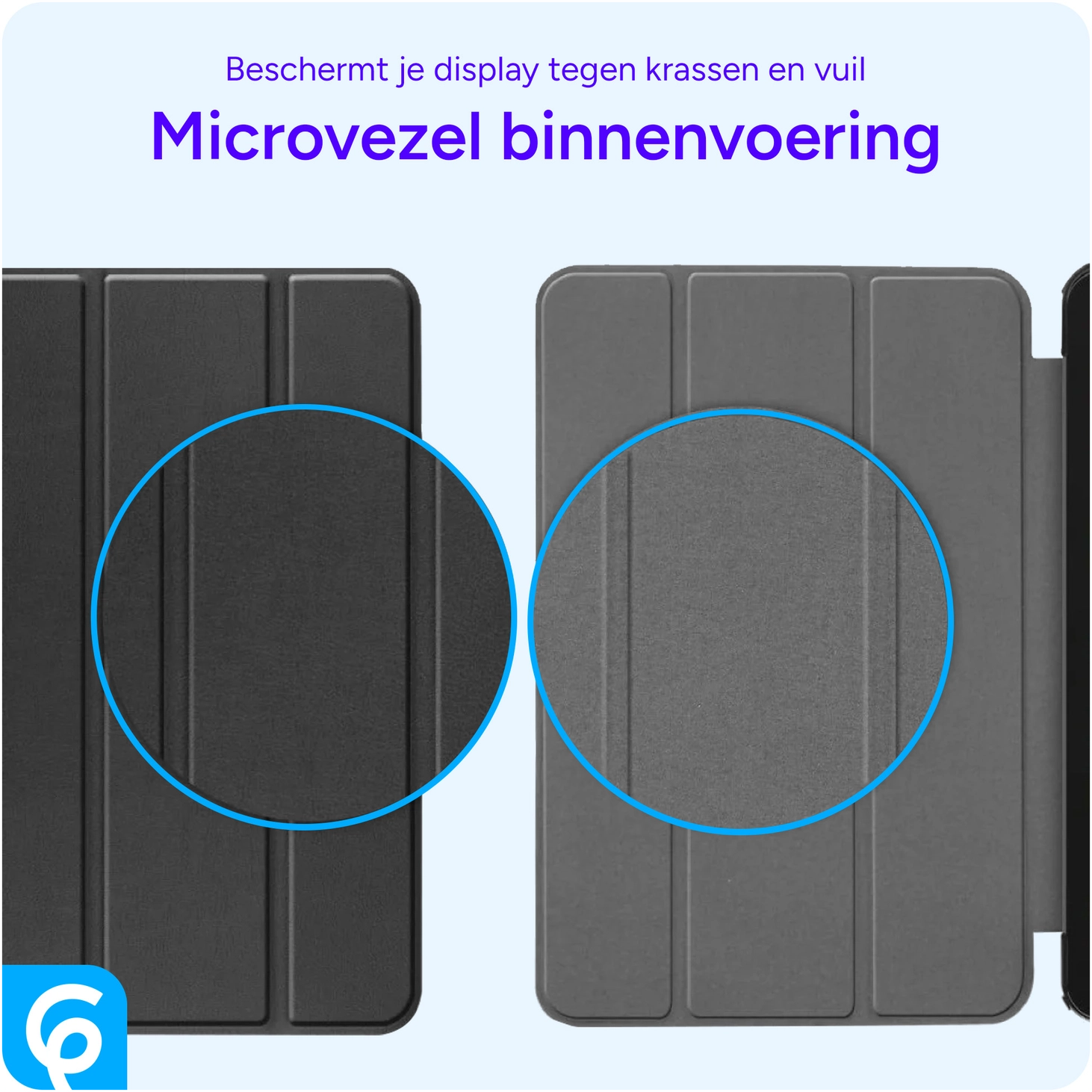 Samsung Tab A11 Plus / A9 Plus Tri-Fold Hoes met Standaard Zwart afbeelding 4