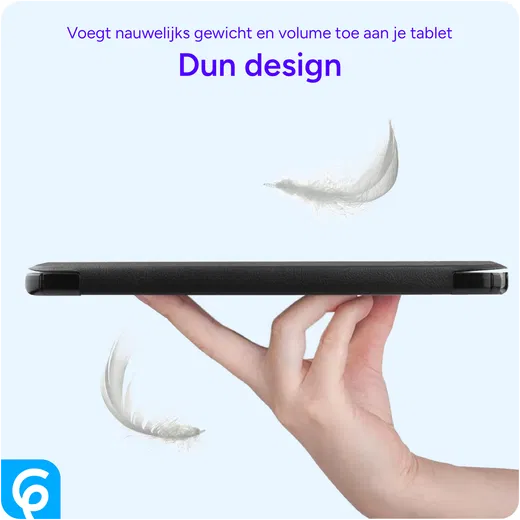 Samsung Tab A11 Plus / A9 Plus Tri-Fold Hoes met Standaard Zwart afbeelding 5