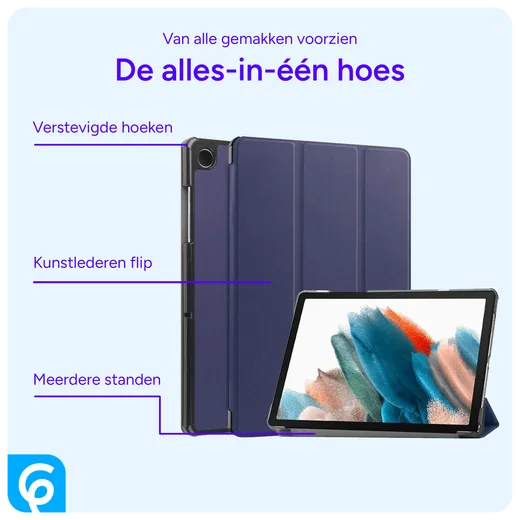 Samsung Tab A11 Plus / A9 Plus Tri-Fold Hoes met Standaard Blauw afbeelding 3