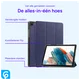 Samsung Tab A11 Plus / A9 Plus Tri-Fold Hoes met Standaard Blauw afbeelding 3