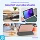 Samsung Tab A11 Plus / A9 Plus Tri-Fold Hoes met Standaard Roze Goud afbeelding 6