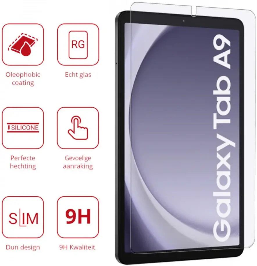 Rosso Samsung Galaxy Tab A11 / A9 9H Tempered Glass Screen Protector afbeelding 3