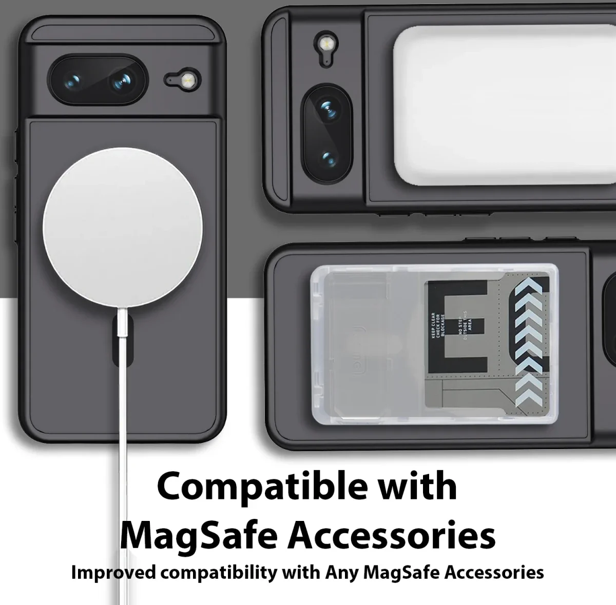 Whitestone Scope Case Google Pixel 8 Hoesje Back Cover Zwart afbeelding 3