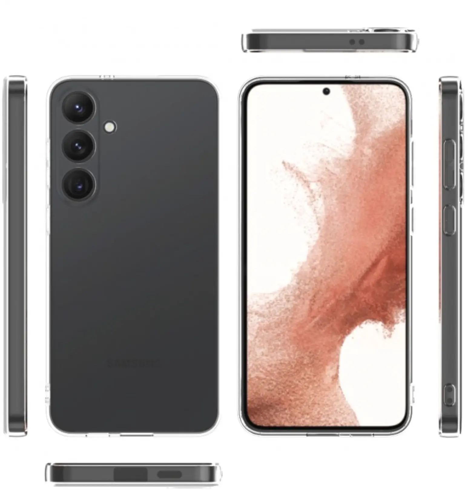Samsung Galaxy S24 Plus Hoesje Dun TPU Back Cover Transparant afbeelding 4
