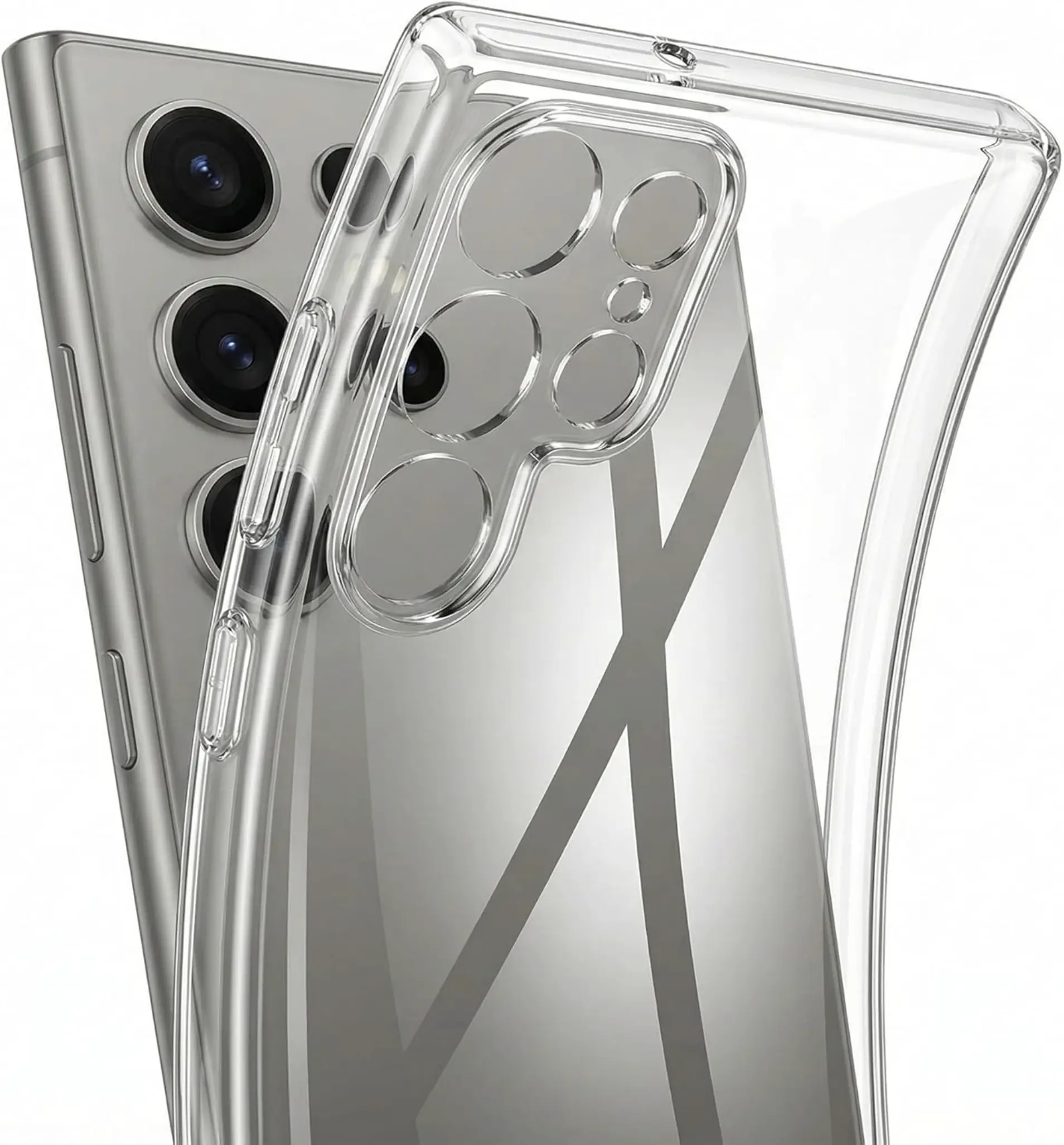 Samsung Galaxy S24 Ultra Hoesje Dun TPU Back Cover Transparant afbeelding 2