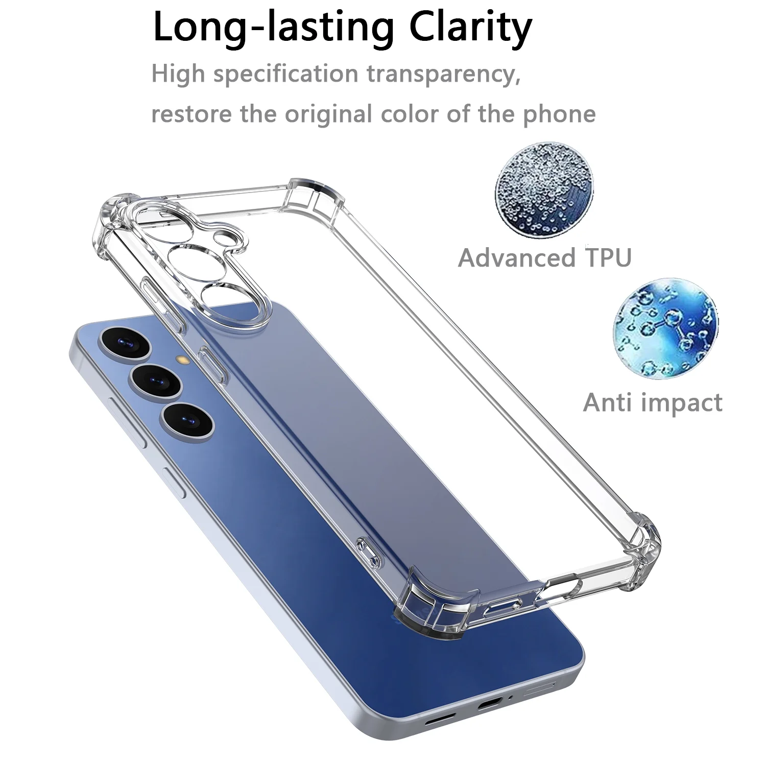 Samsung Galaxy S24 Hoesje Schokbestendig Dun TPU Transparant afbeelding 9