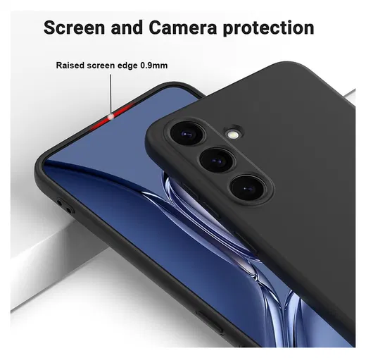 Samung Galaxy S24 Plus Hoesje Matte Back Cover Dun TPU Zwart afbeelding 6