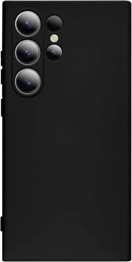 Samsung Galaxy S24 Ultra Hoesje Matte Back Cover Dun TPU Zwart afbeelding 2