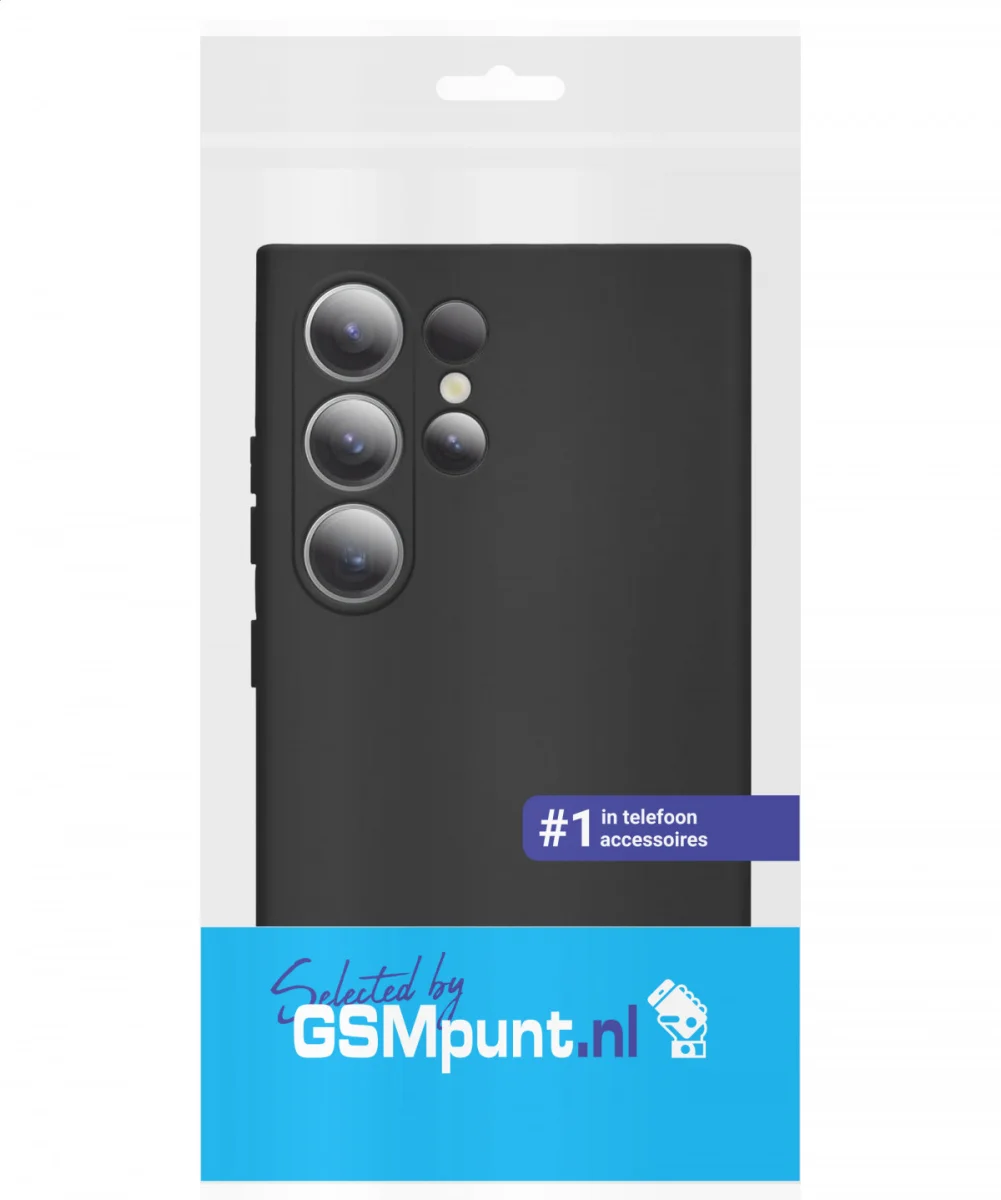 Samsung Galaxy S24 Ultra Hoesje Matte Back Cover Dun TPU Zwart afbeelding 3