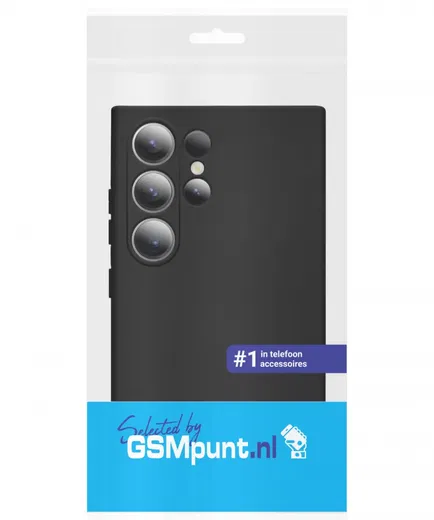 Samsung Galaxy S24 Ultra Hoesje Matte Back Cover Dun TPU Zwart afbeelding 3
