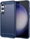 Samsung Galaxy S24 Hoesje Geborsteld TPU Flexibele Back Cover Blauw