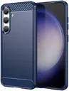 Samsung Galaxy S24 Hoesje Geborsteld TPU Flexibele Back Cover Blauw