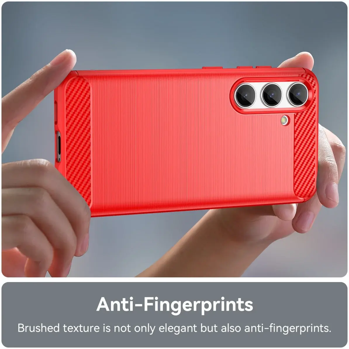 Samsung Galaxy S24 Hoesje Geborsteld TPU Flexibele Back Cover Rood afbeelding 6