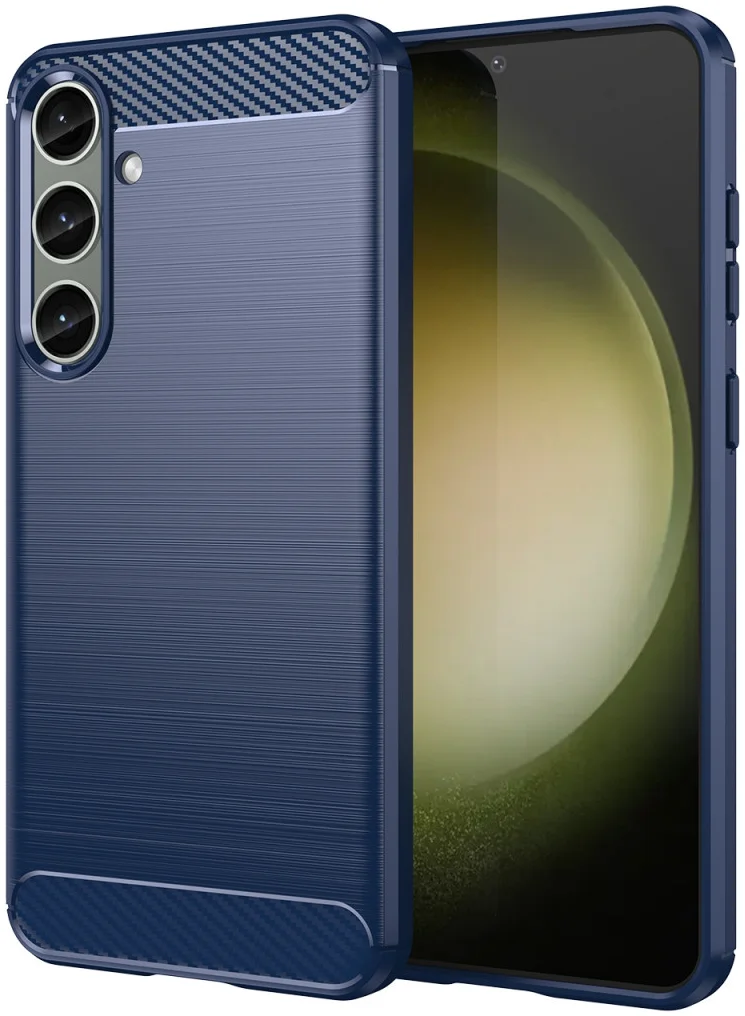 Samsung Galaxy S24 Plus Hoesje Geborsteld TPU Back Cover Blauw afbeelding 1