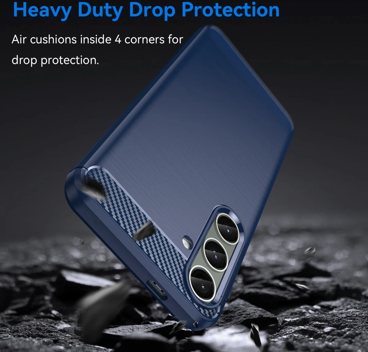 Samsung Galaxy S24 Plus Hoesje Geborsteld TPU Back Cover Blauw afbeelding 4