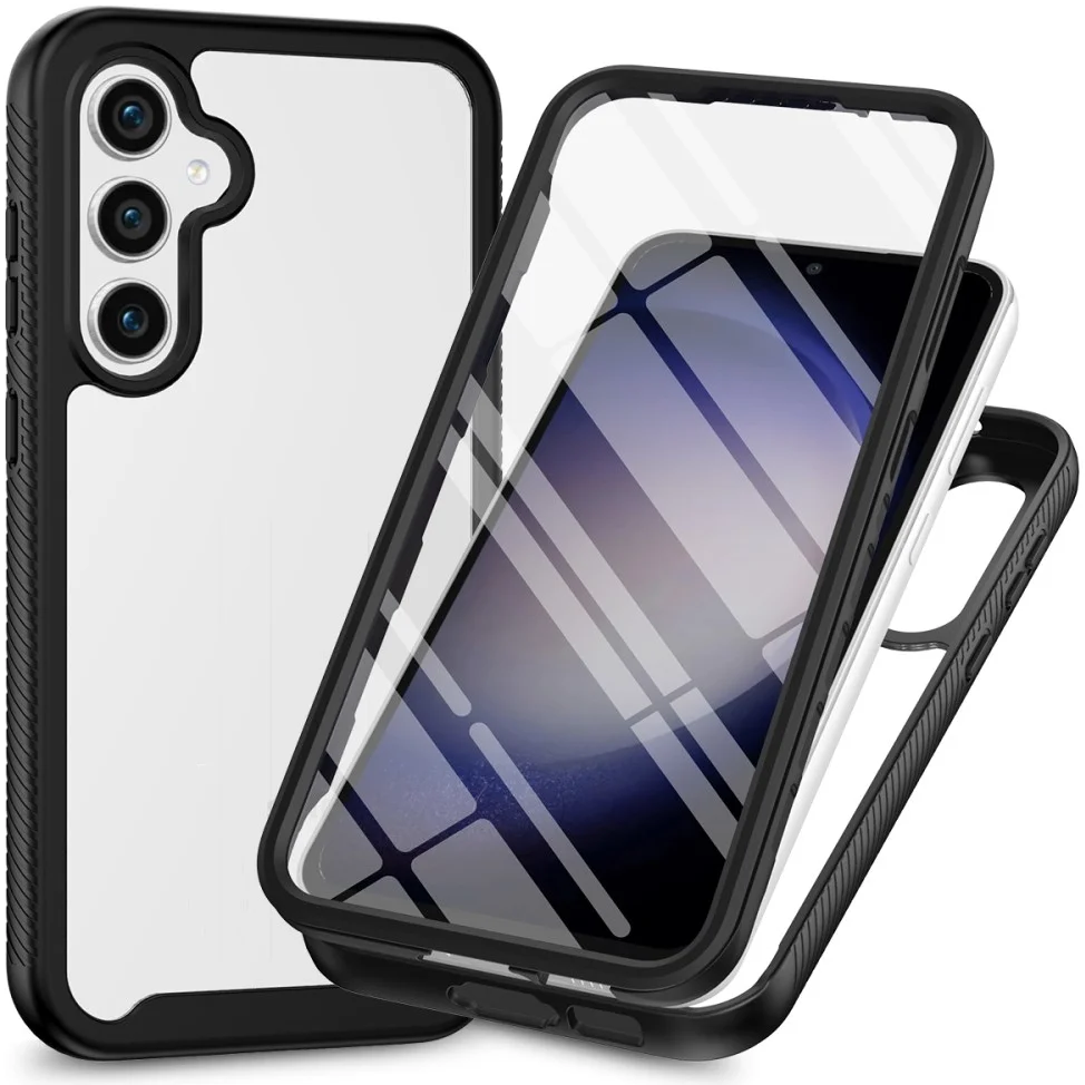 Samsung Galaxy S24 Hoesje Full Protect 360° Cover Hybride Zwart afbeelding 1