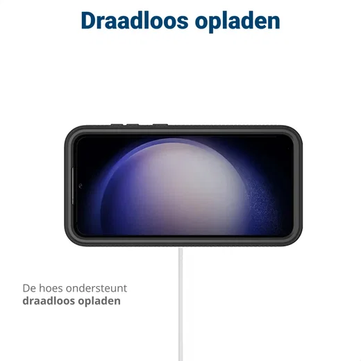 Samsung Galaxy S24 Hoesje Full Protect 360° Cover Hybride Blauw afbeelding 6