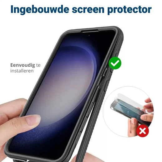Samsung Galaxy S24 Hoesje Full Protect 360° Cover Hybride Rood afbeelding 7