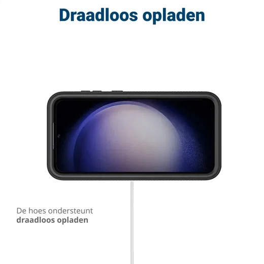 Samsung Galaxy S24 Plus Hoesje Full Protect 360° Cover Hybride Zwart afbeelding 6