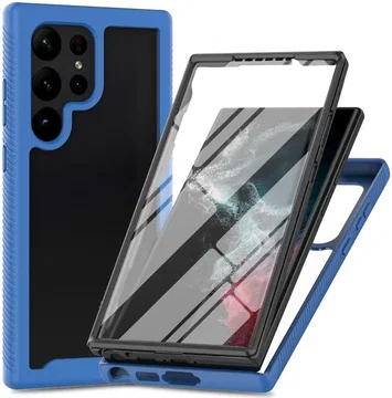 Samsung Galaxy S24 Ultra Hoesje Full Protect 360° Cover Hybride Blauw