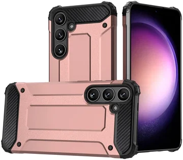 Samsung Galaxy S24 Hoesje Shock Proof Hybride Back Cover Roze