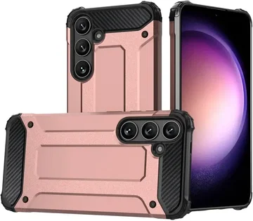 Samsung Galaxy S24 Plus Hoesje Shock Proof Hybride Back Cover Roze