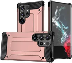 Samsung Galaxy S24 Ultra Hoesje Shock Proof Hybride Back Cover Roze afbeelding