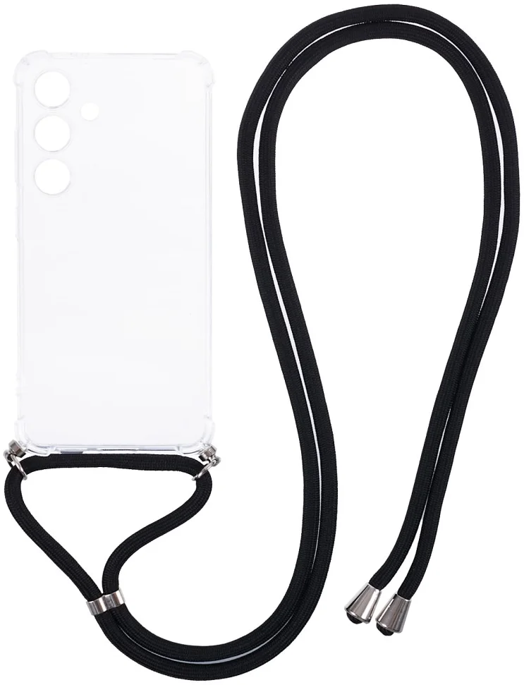 Samsung Galaxy S24 Hoesje met Koord TPU Back Cover Transparant afbeelding 1