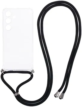 Samsung Galaxy S24 Hoesje met Koord TPU Back Cover Transparant