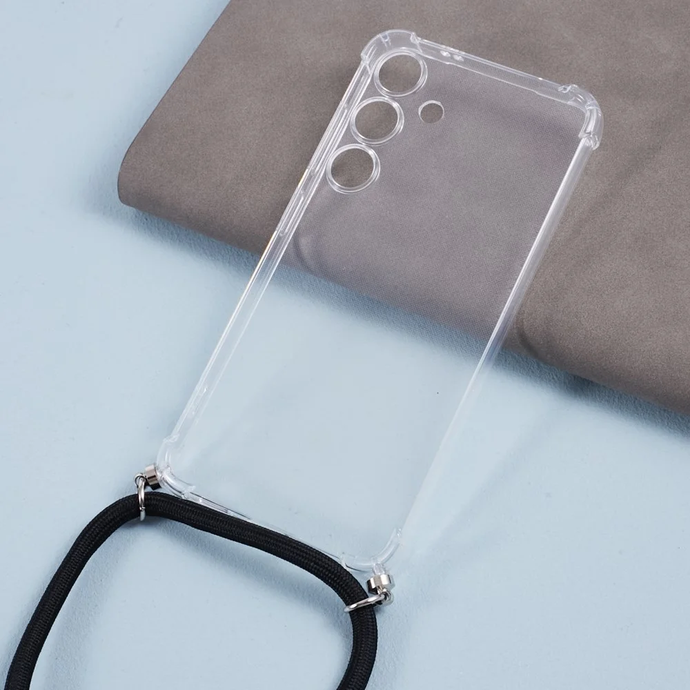 Samsung Galaxy S24 Hoesje met Koord TPU Back Cover Transparant afbeelding 6