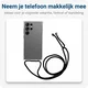 Samsung Galaxy S24 Ultra Hoesje met Koord TPU Back Cover Transparant afbeelding 3