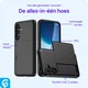 Samsung Galaxy S24 Hoesje met Slider Kaarthouder Back Cover Zwart afbeelding 5