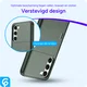 Samsung Galaxy S24 Hoesje met Slider Kaarthouder Back Cover Groen afbeelding 4