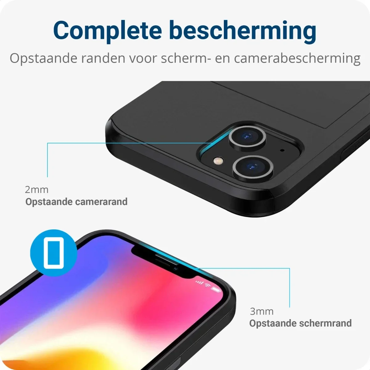 Samsung Galaxy S24 Plus Hoesje met Slider Kaarthouder Back Cover Zwart afbeelding 7