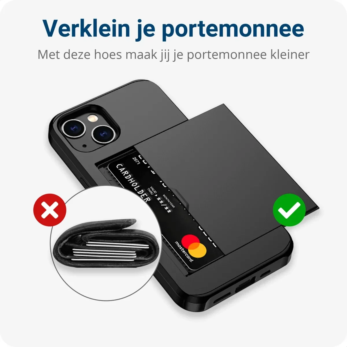 Samsung Galaxy S24 Plus Hoesje met Slider Kaarthouder Back Cover Zwart afbeelding 11