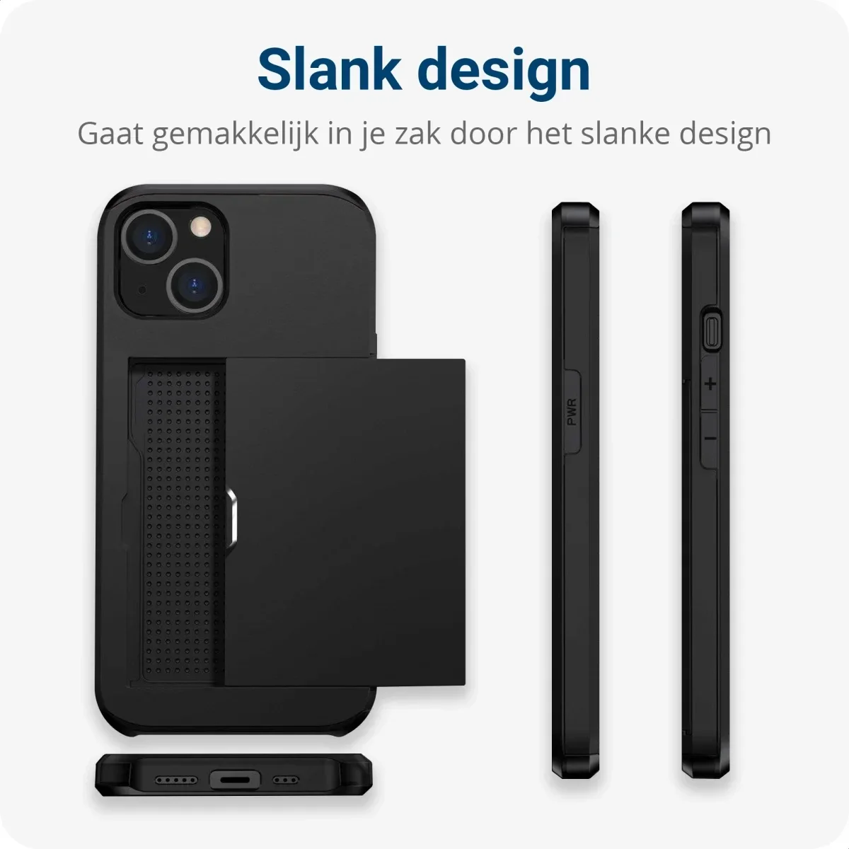 Samsung Galaxy S24 Plus Hoesje met Slider Kaarthouder Back Cover Zwart afbeelding 13