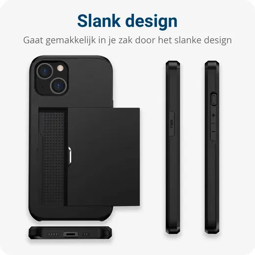 Samsung Galaxy S24 Plus Hoesje met Slider Kaarthouder Back Cover Zwart afbeelding 13