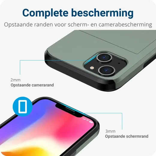 Samsung Galaxy S24 Plus Hoesje met Slider Kaarthouder Back Cover Groen afbeelding 6