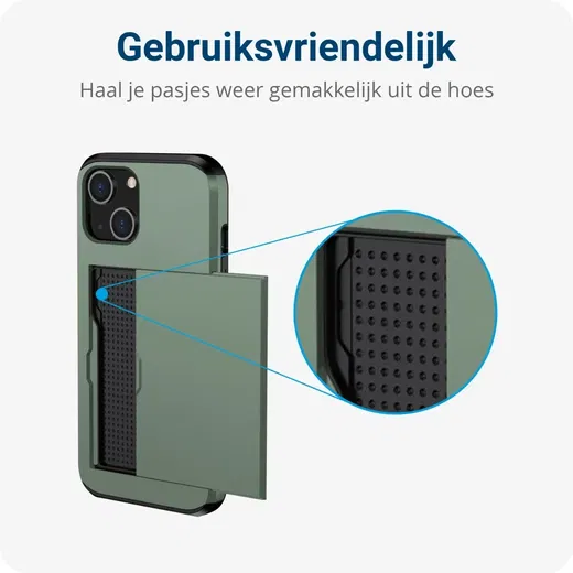 Samsung Galaxy S24 Plus Hoesje met Slider Kaarthouder Back Cover Groen afbeelding 11