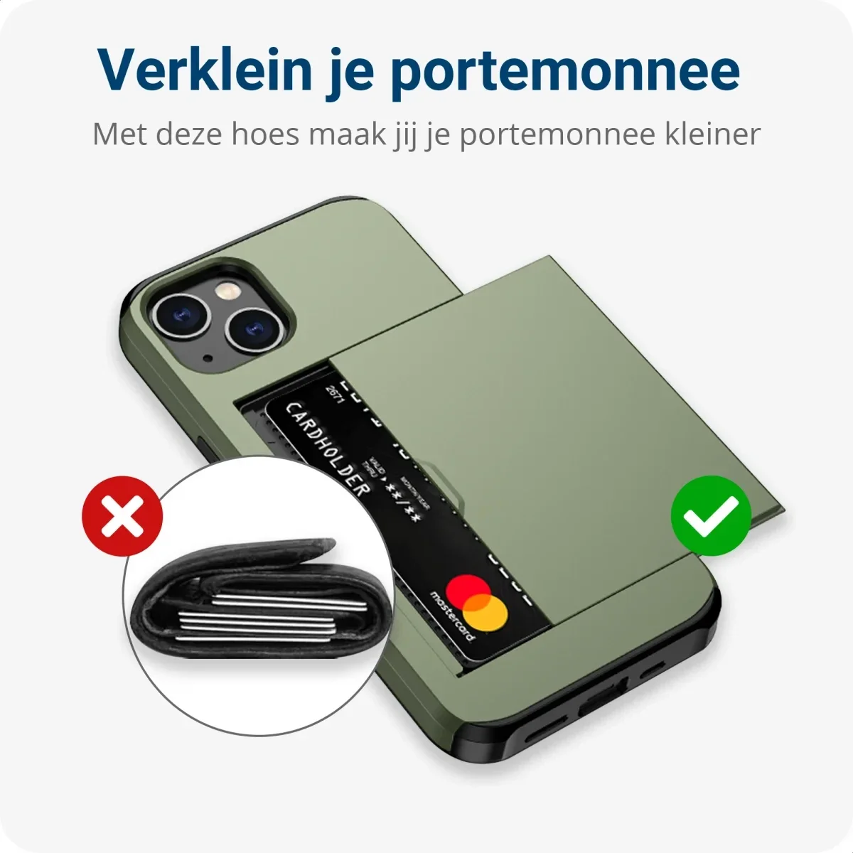 Samsung Galaxy S24 Plus Hoesje met Slider Kaarthouder Back Cover Groen afbeelding 12