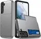 Samsung Galaxy S24 Plus Hoesje met Slider Kaarthouder Back Cover Grijs