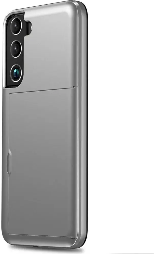 Samsung Galaxy S24 Plus Hoesje met Slider Kaarthouder Back Cover Grijs afbeelding 2