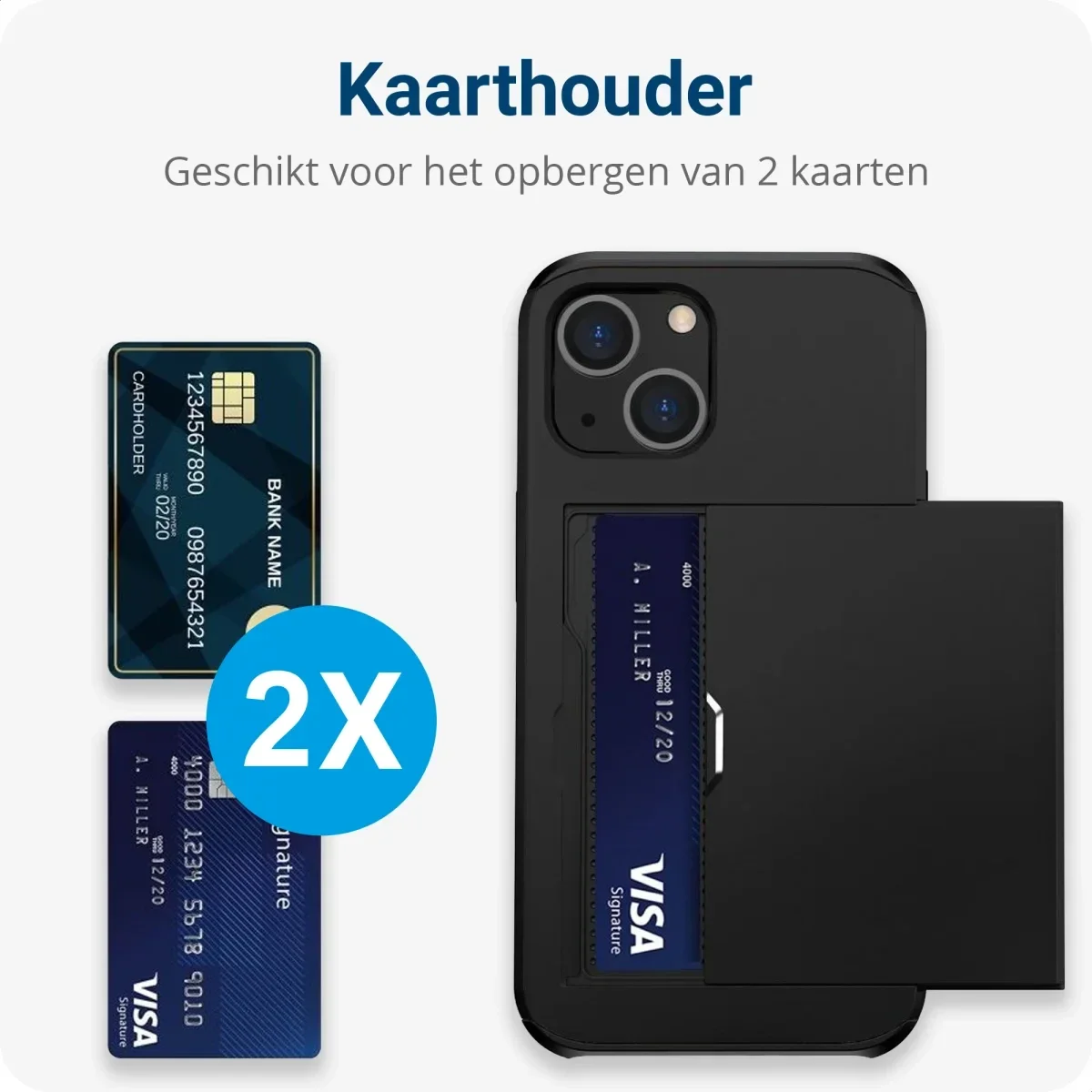 Samsung Galaxy S24 Ultra Hoesje met Slider Kaarthouder Zwart afbeelding 6
