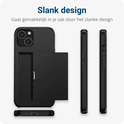 Samsung Galaxy S24 Ultra Hoesje met Slider Kaarthouder Zwart afbeelding 15