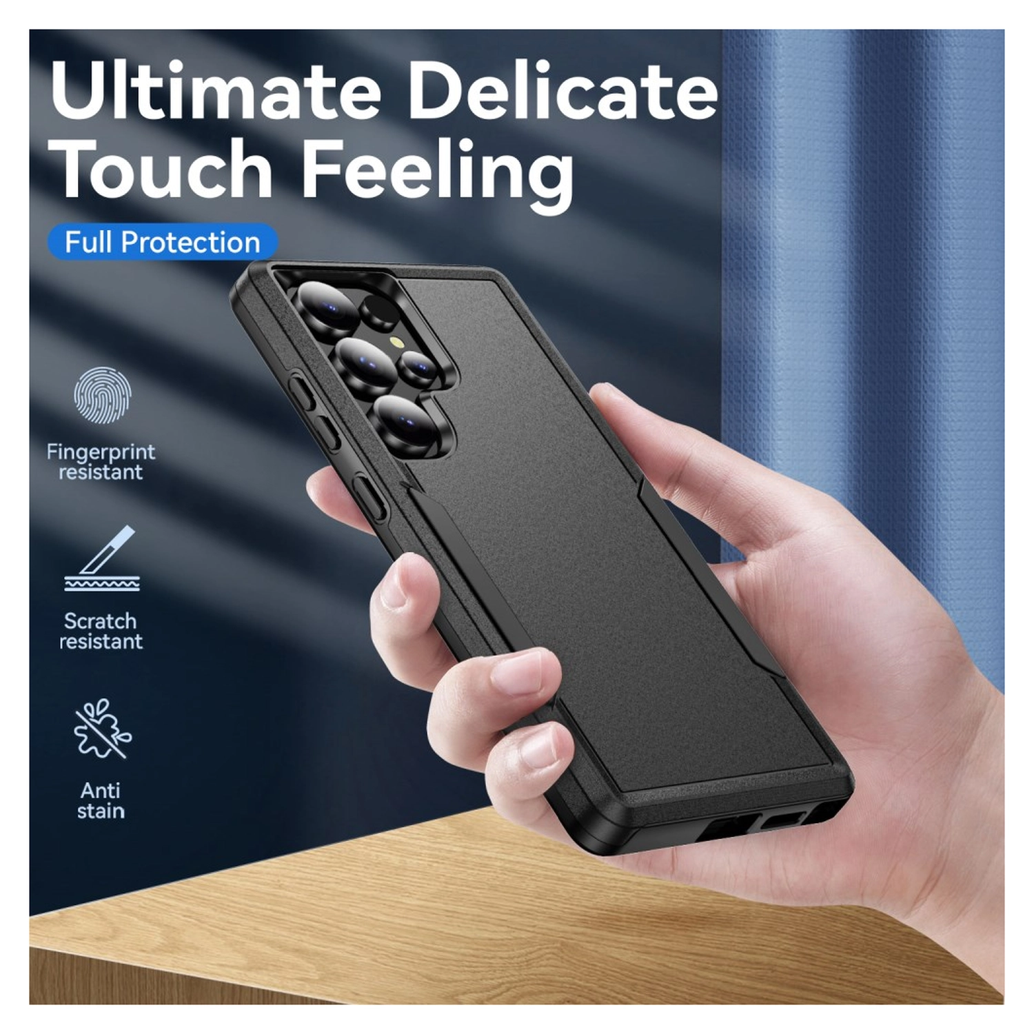 Samsung Galaxy S24 Ultra Hoesje Schokbestendige Hardcase Zwart afbeelding 5